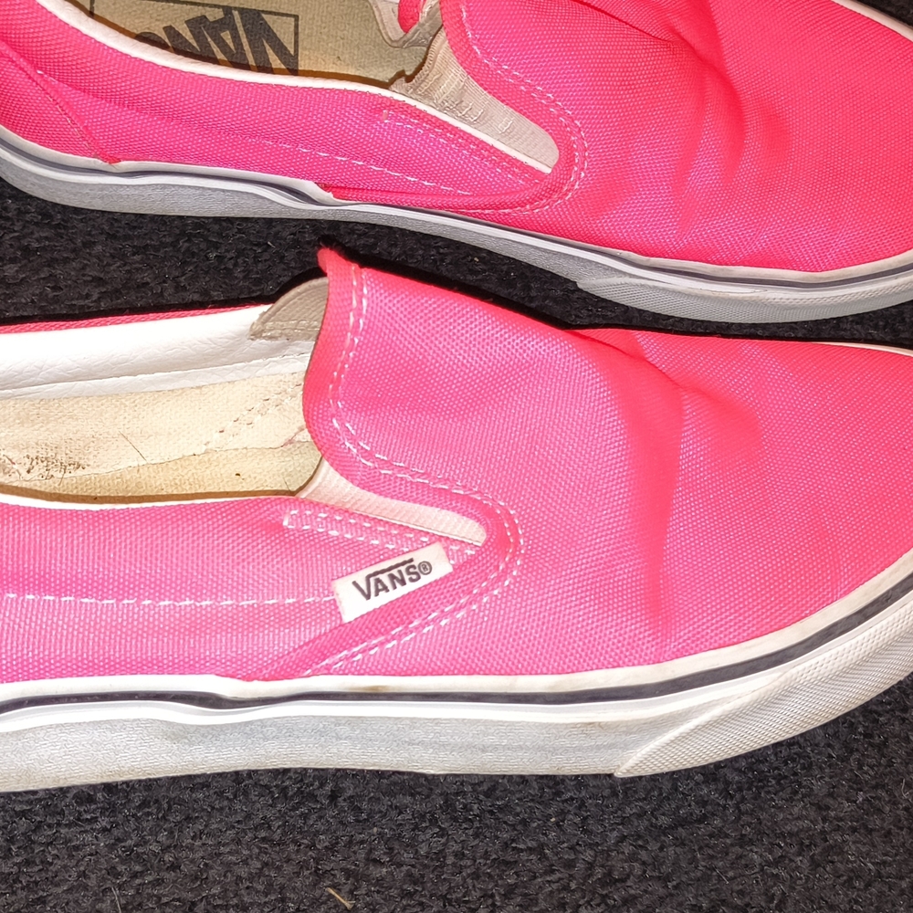 Vans Women's Bright Pink Slip-On Sneakers
